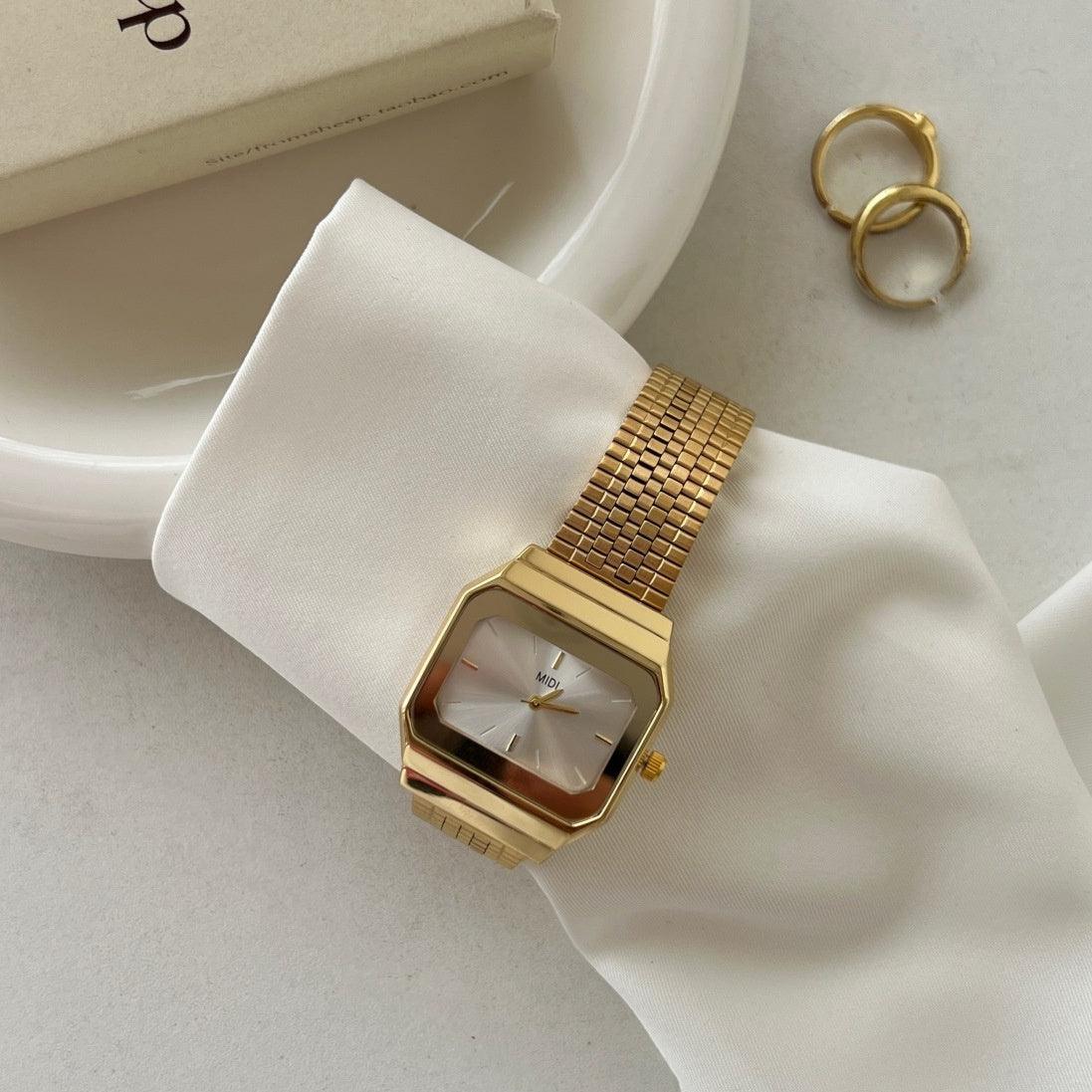 Light Luxury Cold Style High-grade Square Large Dial Watch For Women - Aaryan Malik اريان مالك