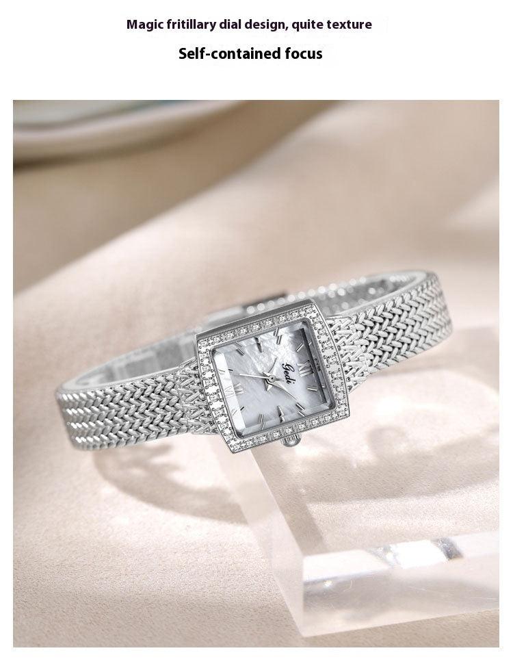 Niche Fritillary Light Luxury Square Plate Waterproof Quartz Watch - Aaryan Malik اريان مالك