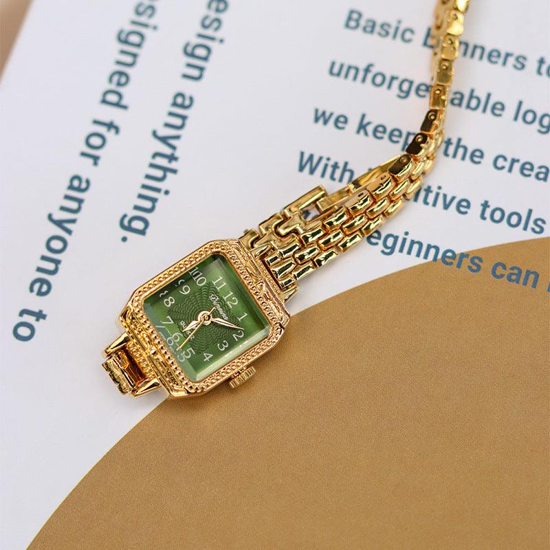 Women's Square Copper Strips Mid-ancient Watch - Aaryan Malik اريان مالك