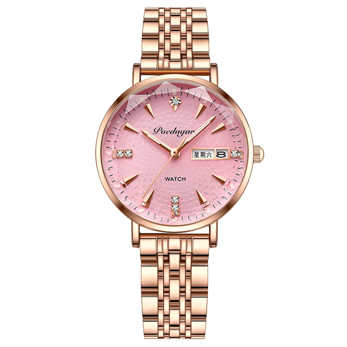 Women's Watch Double Calendar Quartz - Aaryan Malik اريان مالك