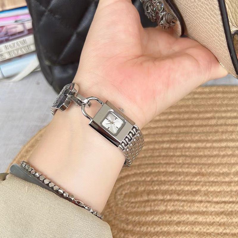 Lock Head Fashion Steel Watch Female Small Dial - Aaryan Malik اريان مالك