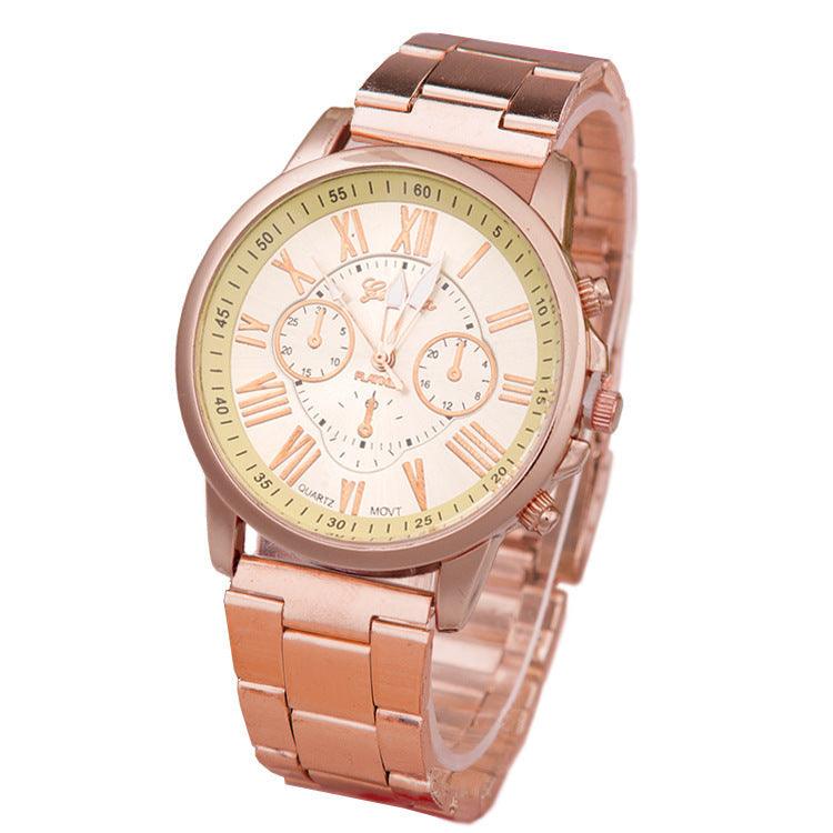 Women's Leisure Alloy Steel Belt Quartz Watch - Aaryan Malik اريان مالك