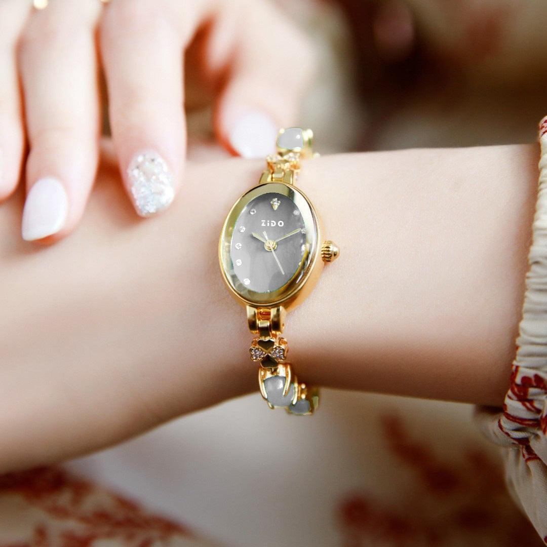 Simple Fashion Temperament Entry Lux Quartz Diamond Waterproof Women's Wrist Watch - Aaryan Malik اريان مالك