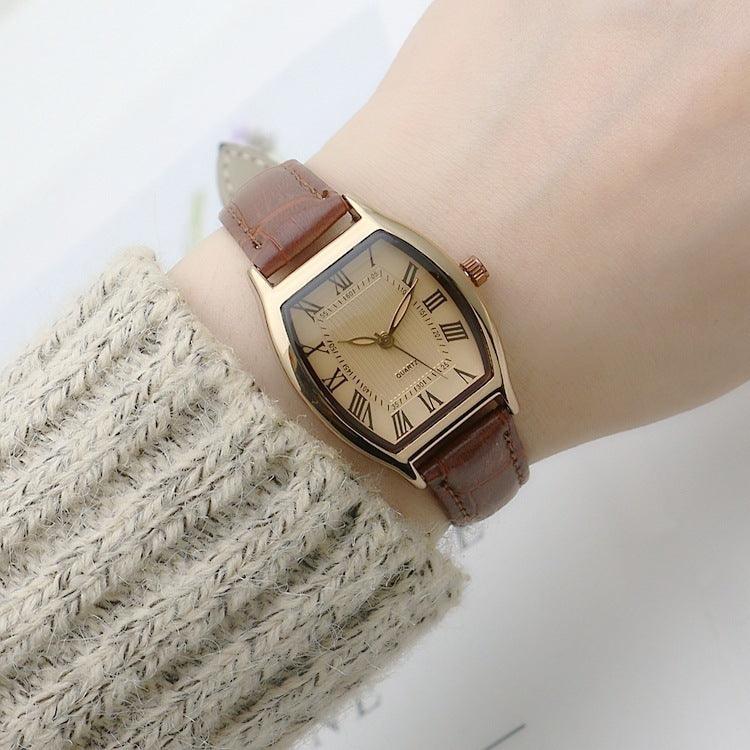 Bucket-shaped Simple Waterproof Quartz Watch For Girls - Aaryan Malik اريان مالك