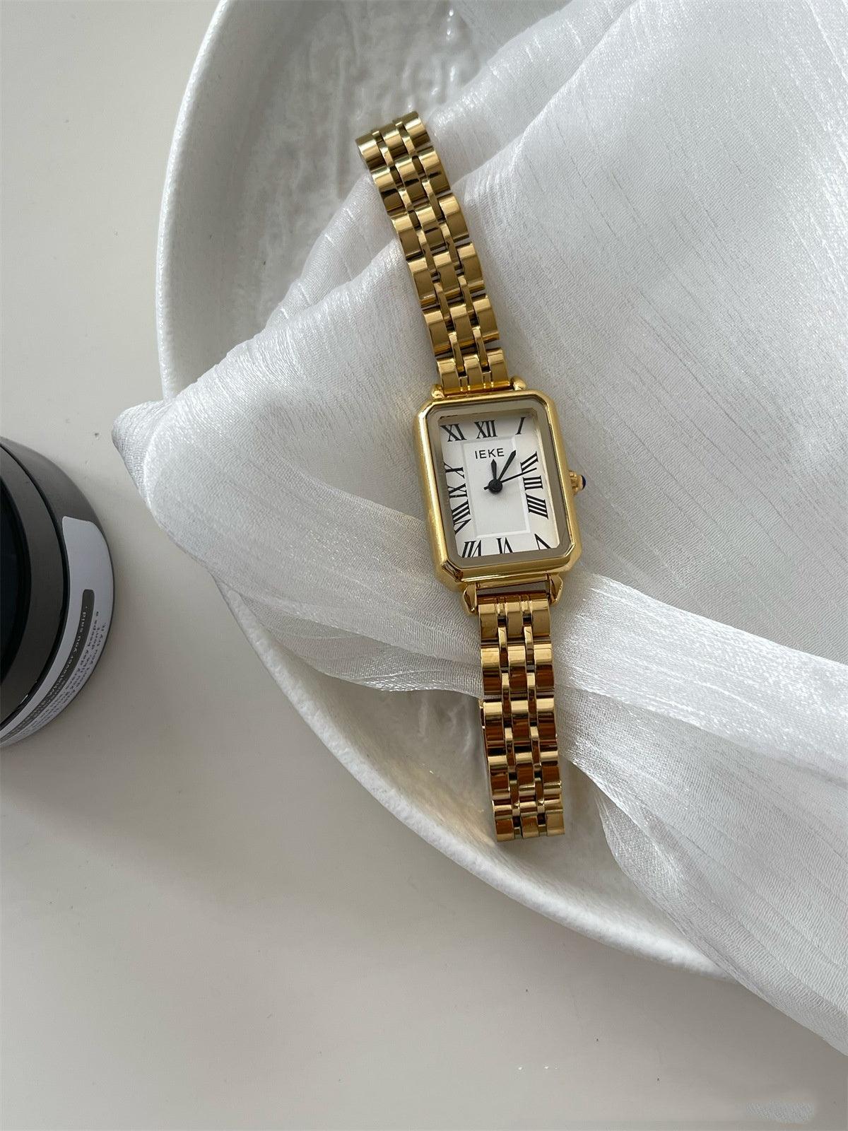 Steel Belt Retro Small Dial Simple Women Quartz Watch - Aaryan Malik اريان مالك
