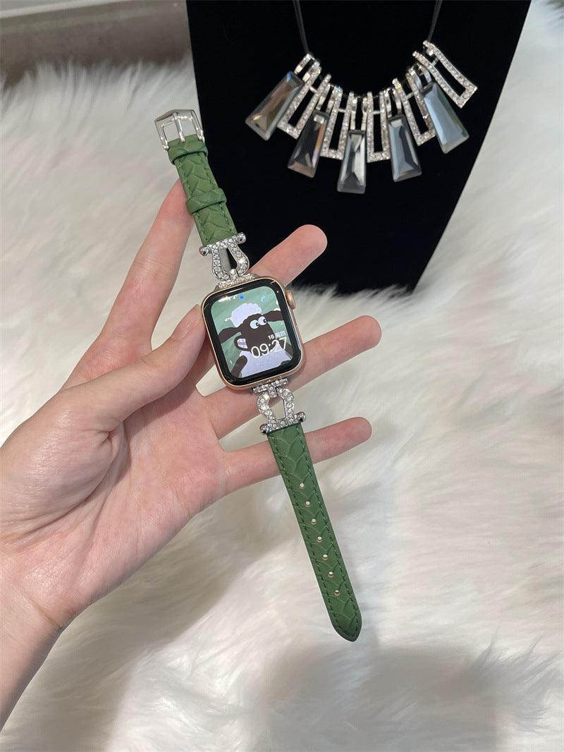 Woven Metal Diamond Strap Suitable For Watch Leather Wristband - Aaryan Malik اريان مالك