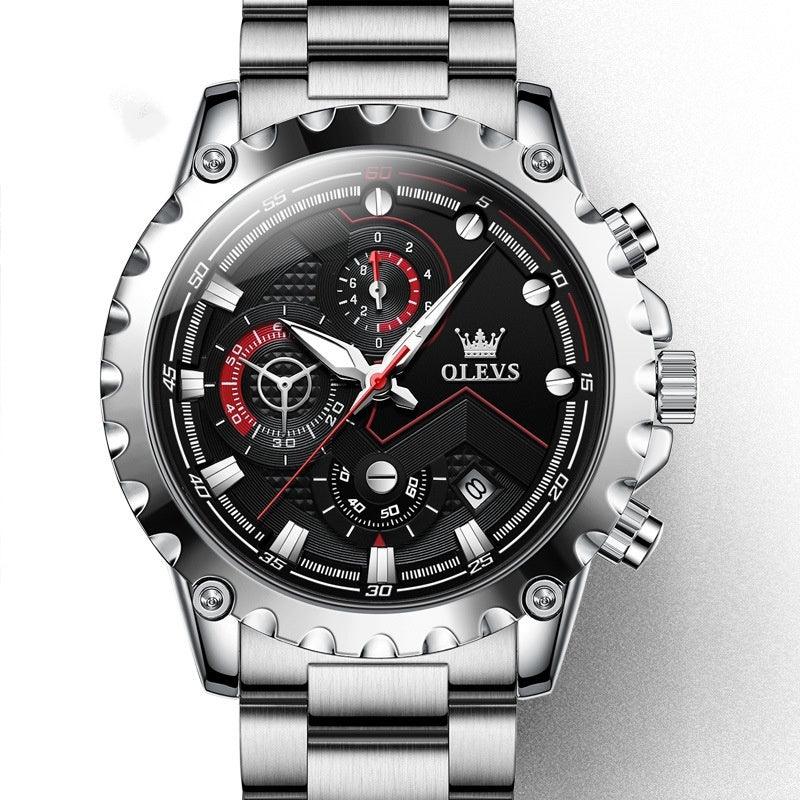 Luminous Large Dial Multifunctional Men's Watch - Aaryan Malik اريان مالك