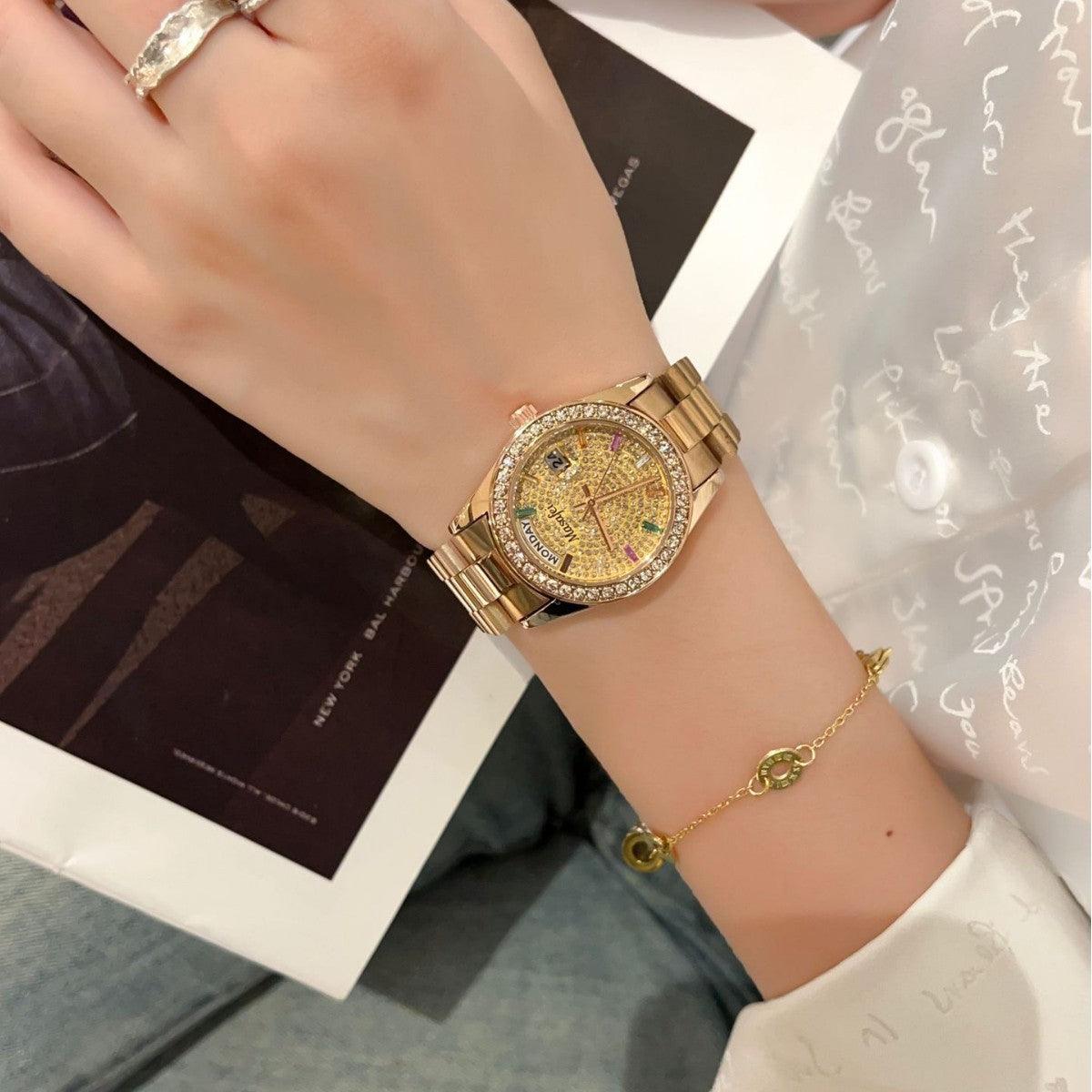 Women's Fashion Waterproof Quartz Steel Watch - Aaryan Malik اريان مالك