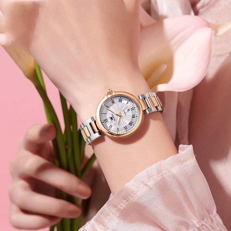 Scale Quartz Luminous Waterproof Sheet Calendar Women's Watch - Aaryan Malik اريان مالك