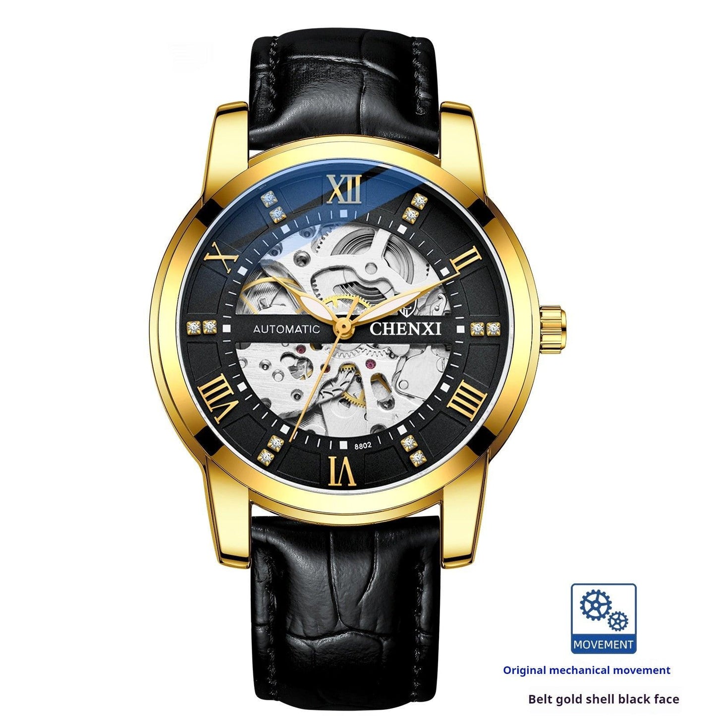 Hollow Automatic Mechanical Watch Belt Waterproof - Aaryan Malik اريان مالك