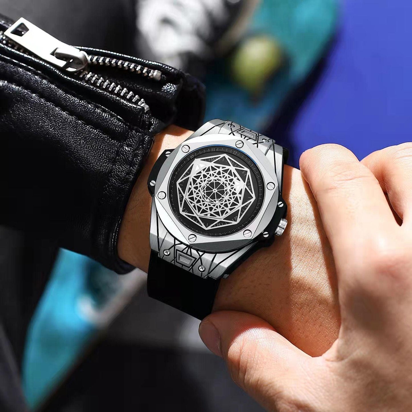 Fashion Personality Men's Watch Student Waterproof Quartz Watch - Aaryan Malik اريان مالك