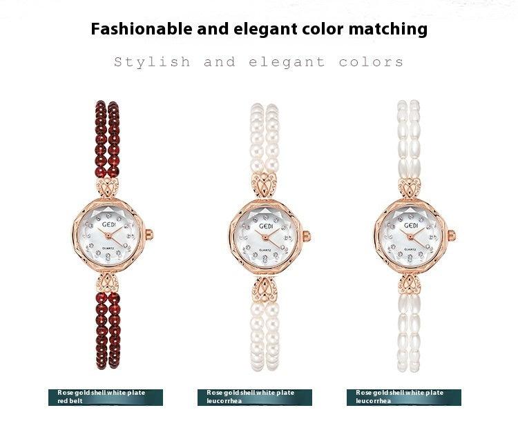 Women's Niche Creative And Slightly Luxury Pearls Strap Watch - Aaryan Malik اريان مالك