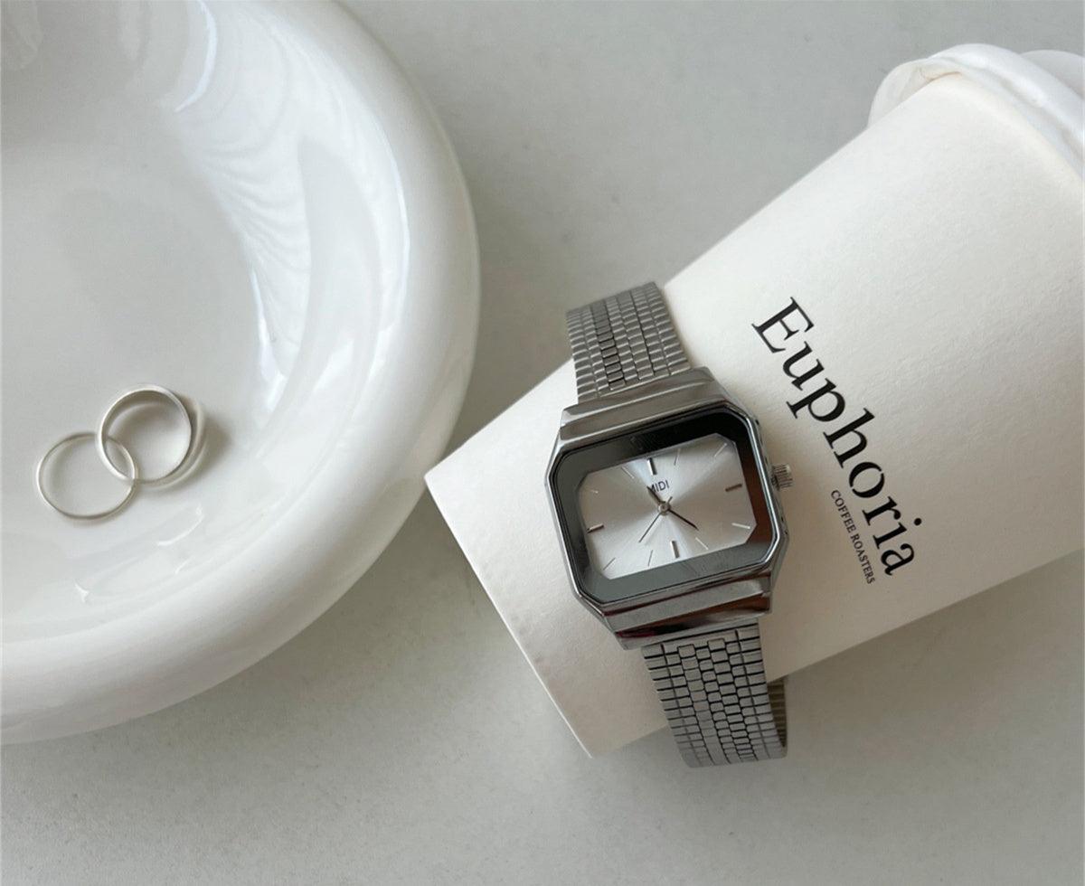 Square Elegant Small Golden Watch Retro Design - Aaryan Malik اريان مالك