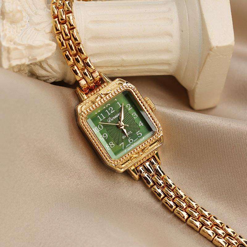 Women's Square Copper Strips Mid-ancient Watch - Aaryan Malik اريان مالك