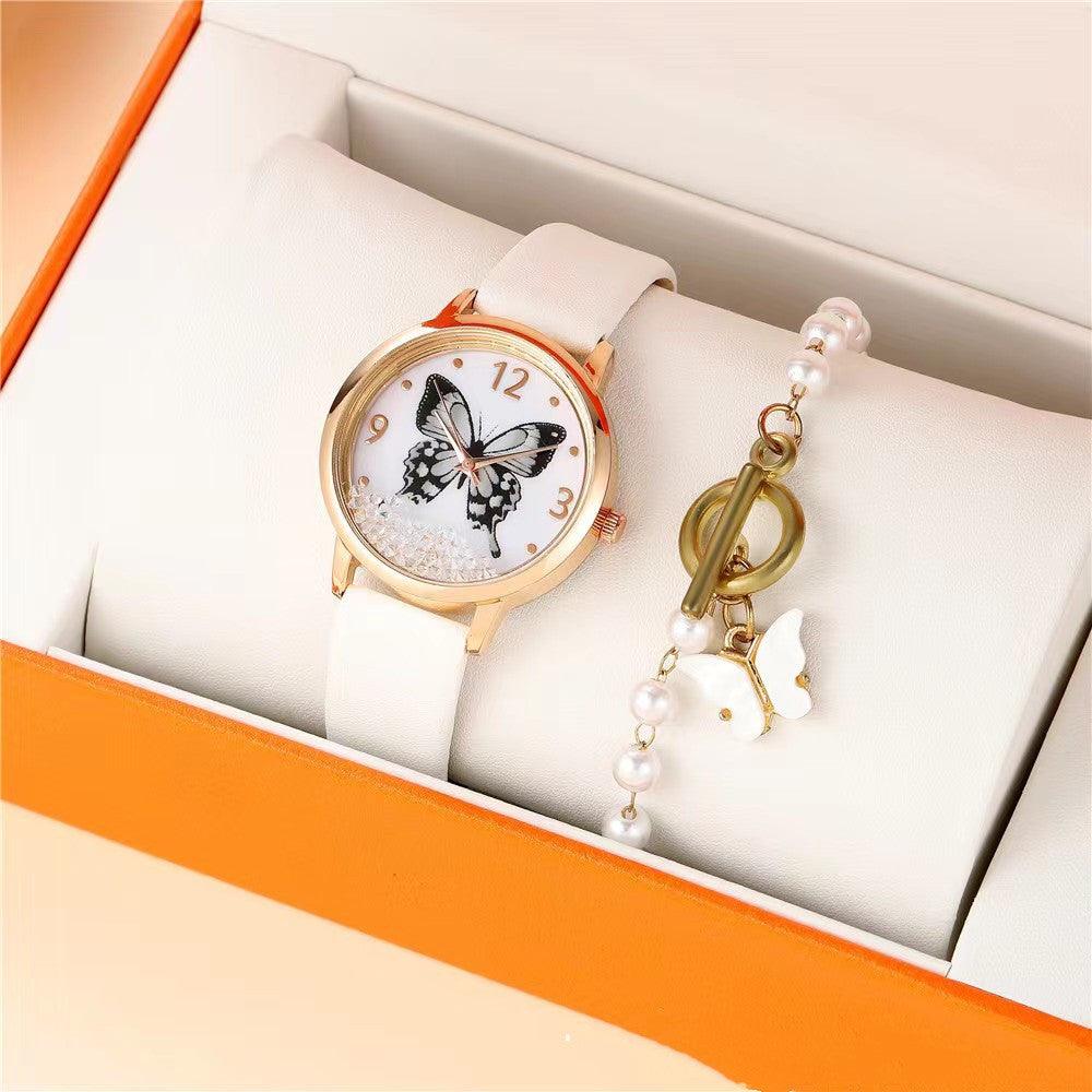 Women's Fashion Numbers Rhinestone Butterfly Quartz Watch - Aaryan Malik اريان مالك