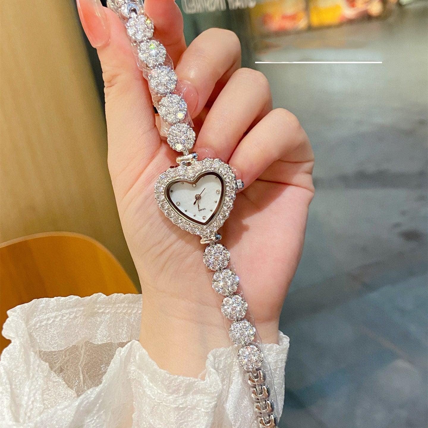 Women's Fashion Casual Diamond Fishbone Watch - Aaryan Malik اريان مالك