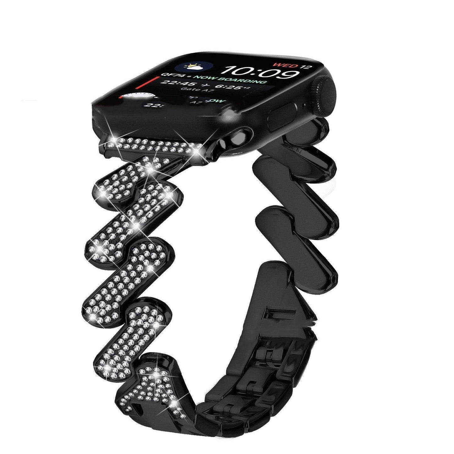 7-word Diamond-embedded Smart Watch Band - Aaryan Malik اريان مالك