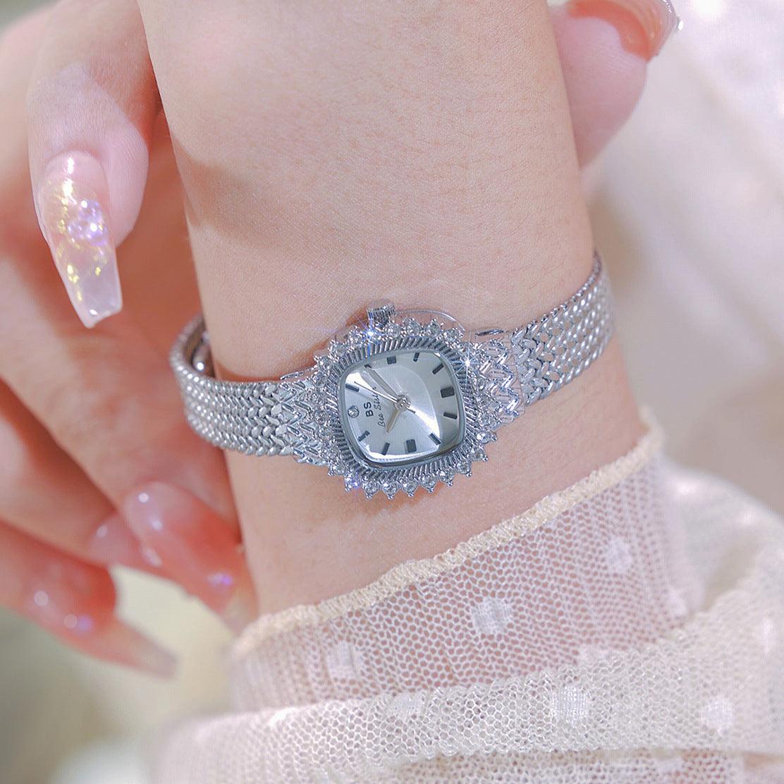Retro Lucky Small Square Wheat Mini Watch - Aaryan Malik اريان مالك