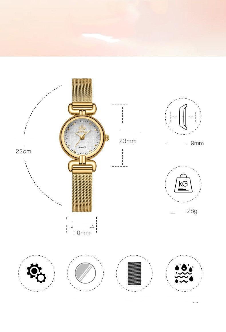 Women's Student Trendy Quartz Watch With Mesh Chain - Aaryan Malik اريان مالك