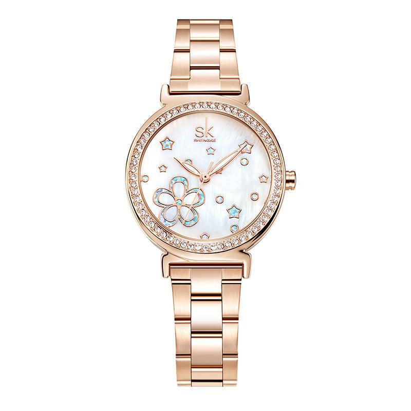 New Women's Steel Belt Diamond Quartz Watch - Aaryan Malik اريان مالك