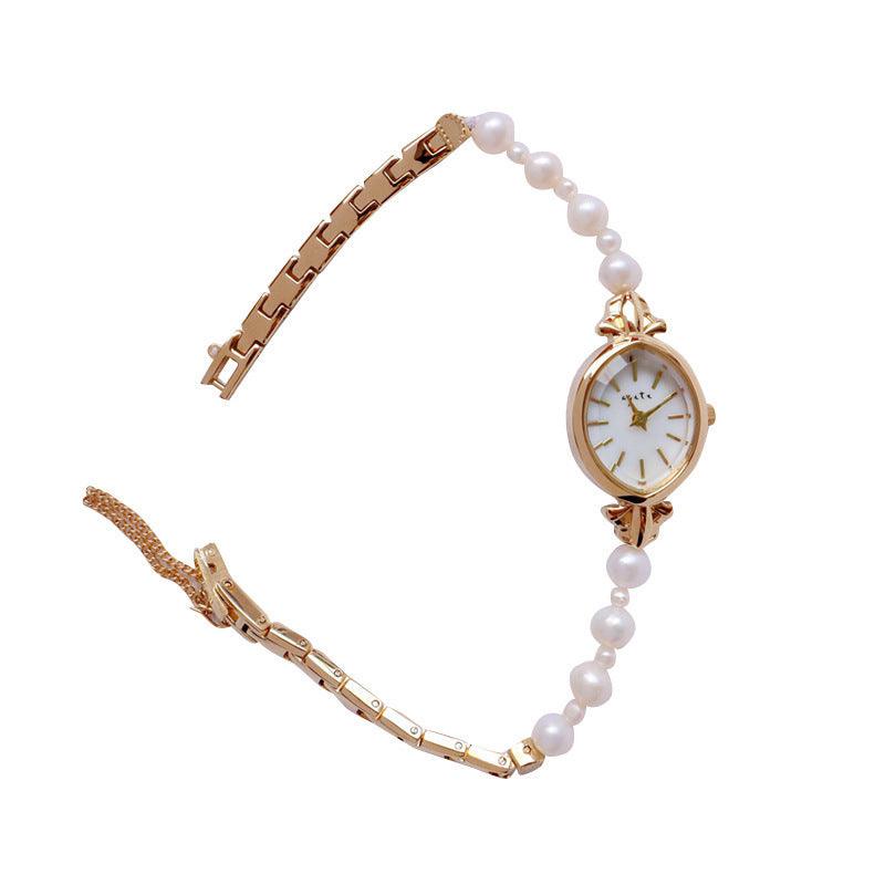 Natural Freshwater Pearl Watch Bracelet Strap Exquisite Quartz Women's Watch - Aaryan Malik اريان مالك