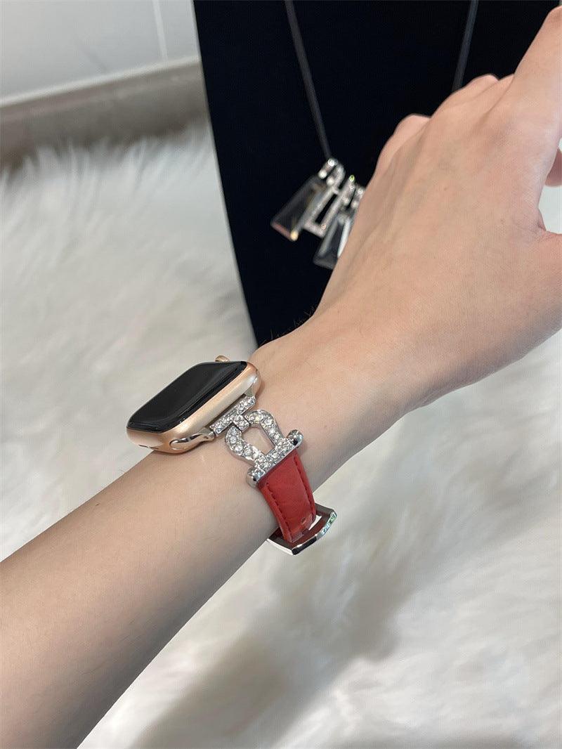 Woven Metal Diamond Strap Suitable For Watch Leather Wristband - Aaryan Malik اريان مالك
