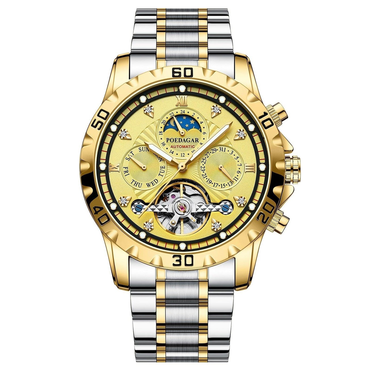 Men's Mechanical Watch Waterproof Luxury Multifunctional Men's Wrist Watch - Aaryan Malik اريان مالك