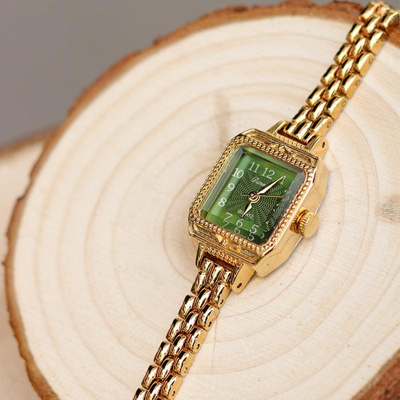 Women's Square Copper Strips Mid-ancient Watch - Aaryan Malik اريان مالك