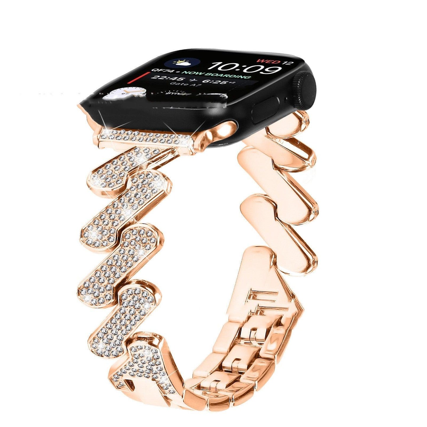 7-word Diamond-embedded Smart Watch Band - Aaryan Malik اريان مالك
