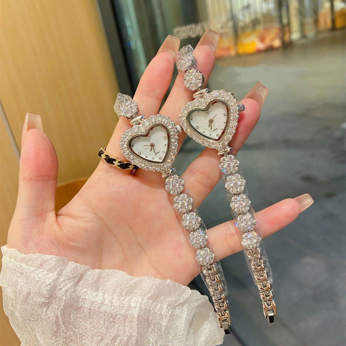 Women's Fashion Casual Diamond Fishbone Watch - Aaryan Malik اريان مالك