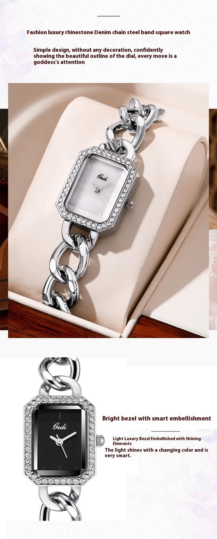 Square Watch Women's Light Luxury And Simplicity Watch - Aaryan Malik اريان مالك