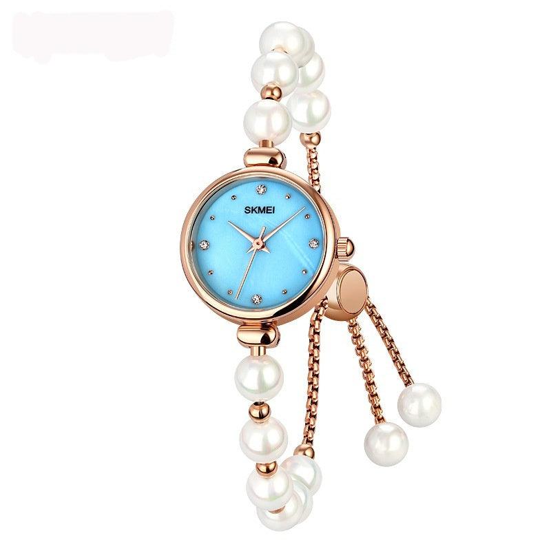 Fashionable All-match Elegant Women's Quartz Watch Pearl Natural Stone Strap Bracelet Watch - Aaryan Malik اريان مالك