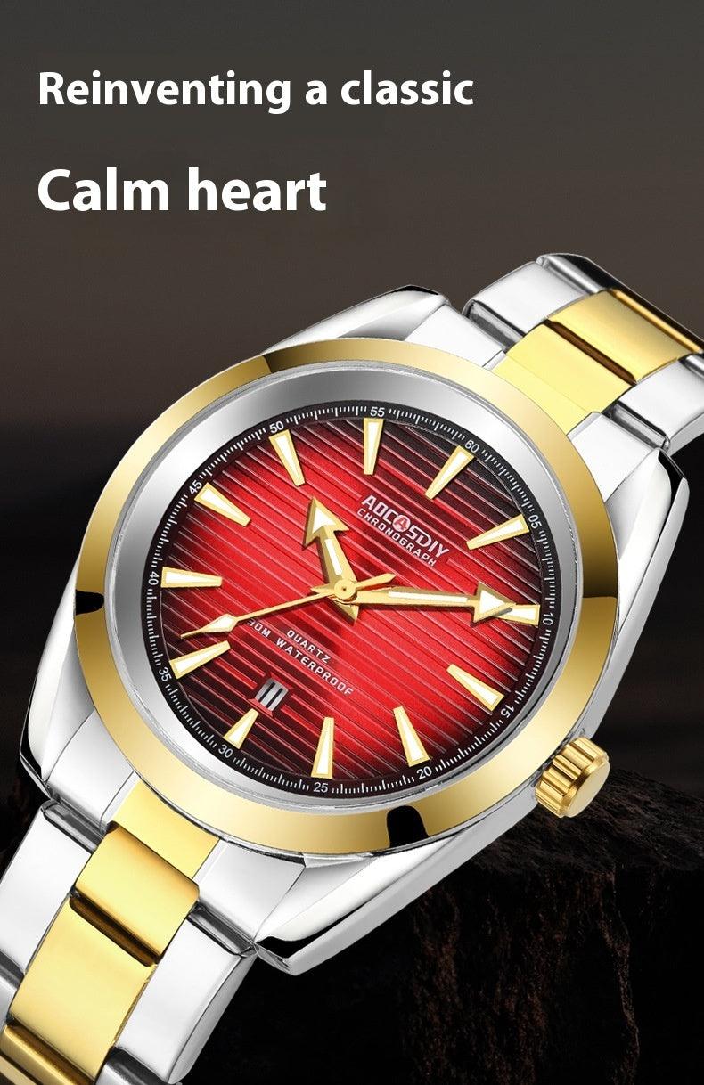 Men's Watch Business Classic Quartz Watch Luminous Waterproof - Aaryan Malik اريان مالك