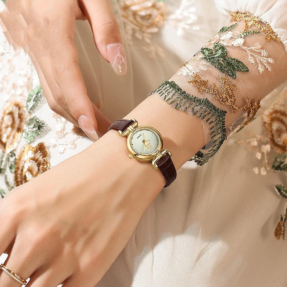 Retro Lightweight Small Kit Exquisite Watch Women's Belt Quartz Watch - Aaryan Malik اريان مالك