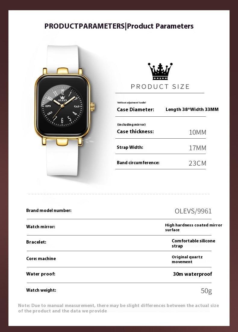 Simple Trendy Silicone Band Quartz Watch For Women - Aaryan Malik اريان مالك