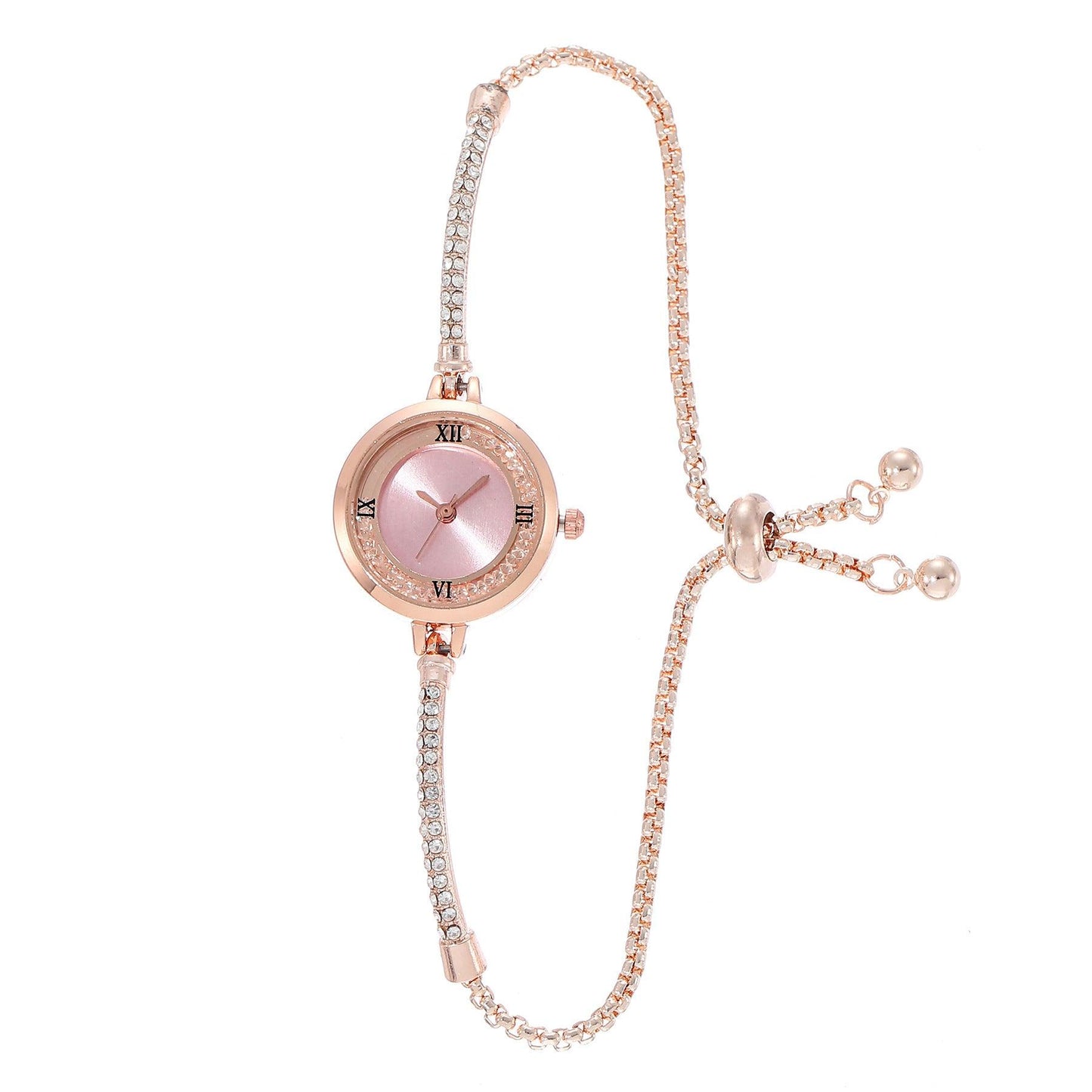 Fashion Diamond Round Women's Quartz Watch - Aaryan Malik اريان مالك