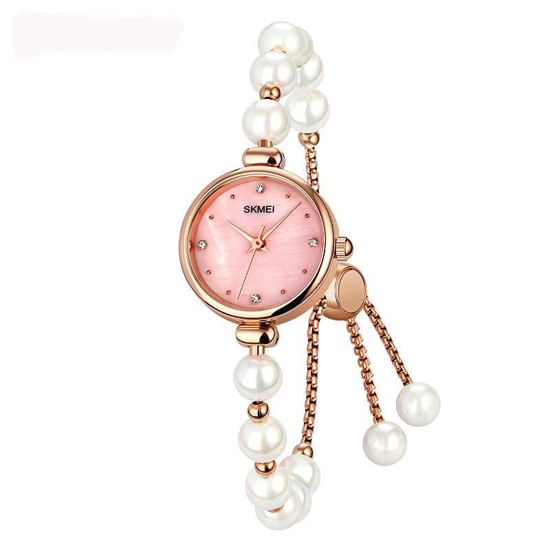 Fashionable All-match Elegant Women's Quartz Watch Pearl Natural Stone Strap Bracelet Watch - Aaryan Malik اريان مالك