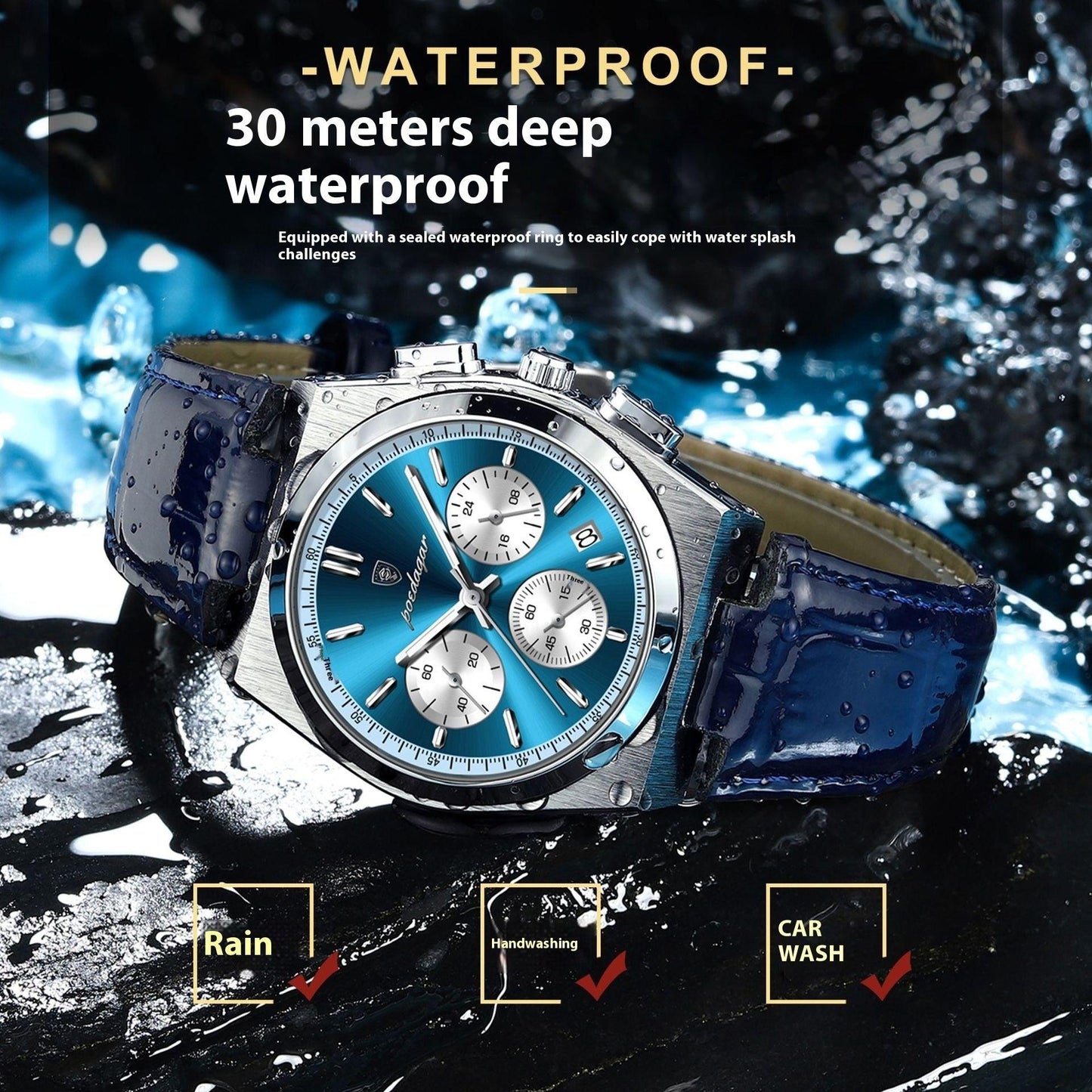 New Multi-functional Men's Watch Belt Ultra-thin Quartz Watch - Aaryan Malik اريان مالك