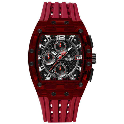 Barrel-type Transparent Shell Silicone Band Colorful Waterproof Watch - Aaryan Malik اريان مالك