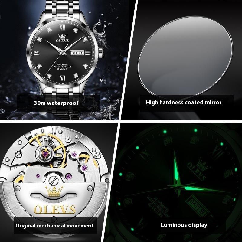 Men's Waterproof Automatic Mechanical Watch - Aaryan Malik اريان مالك