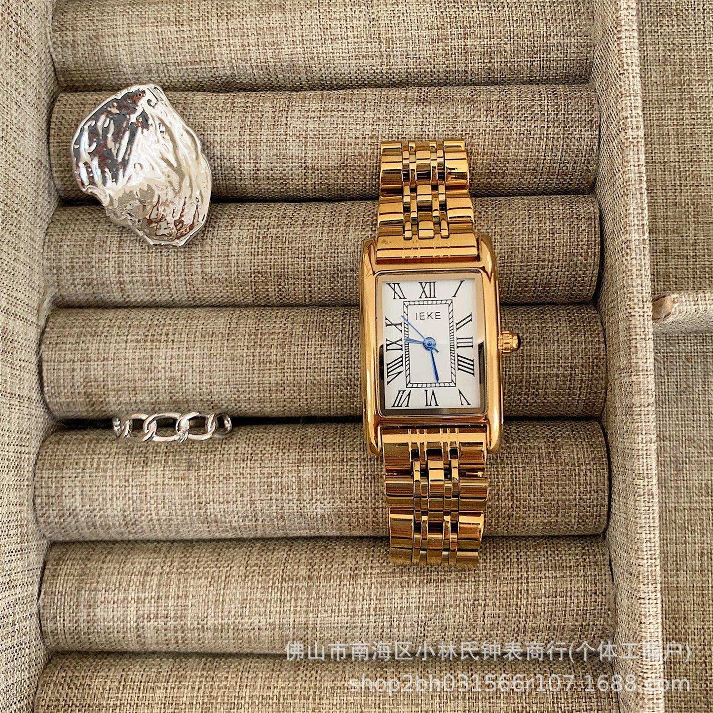 Retro Small Golden Watch Steel Belt Women's Middle Ancient - Aaryan Malik اريان مالك