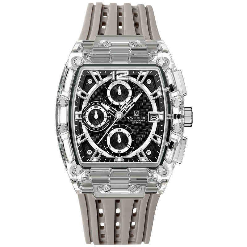 Barrel-type Transparent Shell Silicone Band Colorful Waterproof Watch - Aaryan Malik اريان مالك