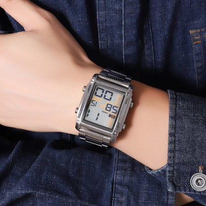 SKMEI Square Dial Fashion Practical Men's Electronic Sports Waterproof Date Display Electronic Watch - Aaryan Malik اريان مالك