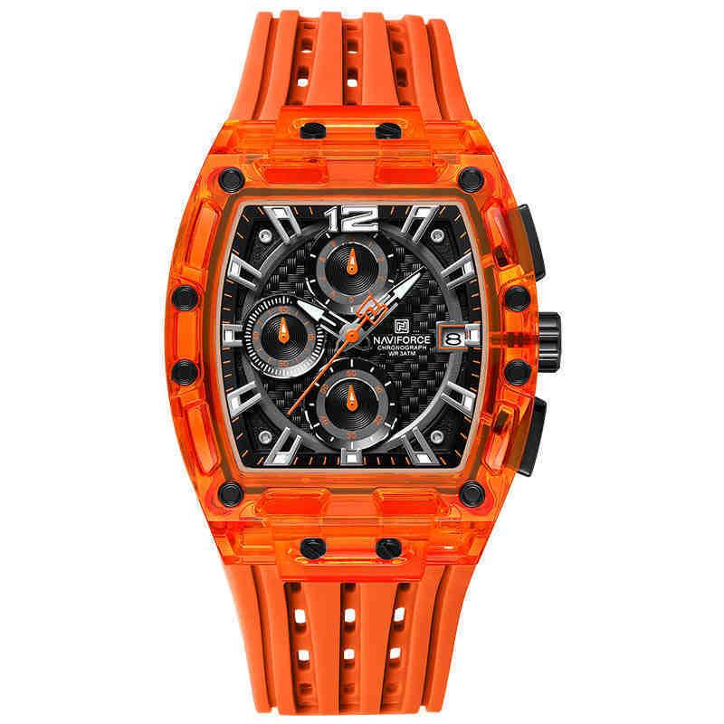 Barrel-type Transparent Shell Silicone Band Colorful Waterproof Watch - Aaryan Malik اريان مالك