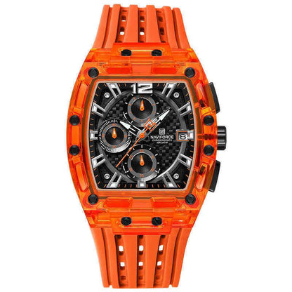 Barrel-type Transparent Shell Silicone Band Colorful Waterproof Watch - Aaryan Malik اريان مالك