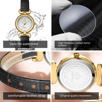 Retro Lightweight Small Kit Exquisite Watch Women's Belt Quartz Watch - Aaryan Malik اريان مالك