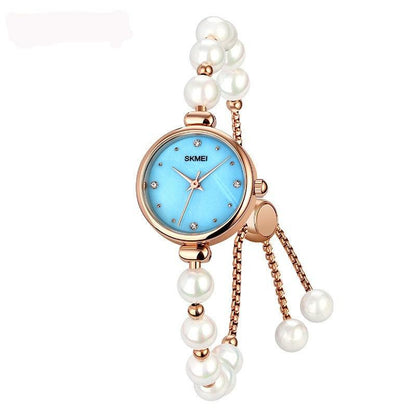 Fashionable All-match Elegant Women's Quartz Watch Pearl Natural Stone Strap Bracelet Watch - Aaryan Malik اريان مالك