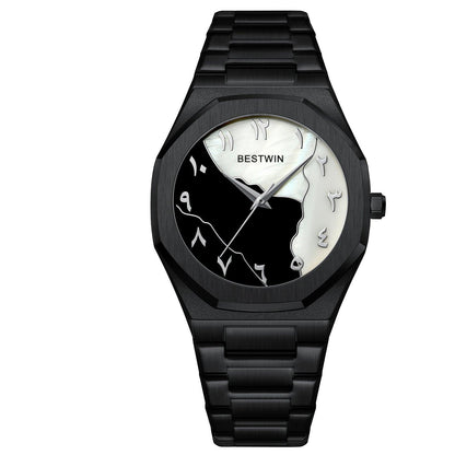Simple Steel Belt Quartz Watch - Aaryan Malik اريان مالك