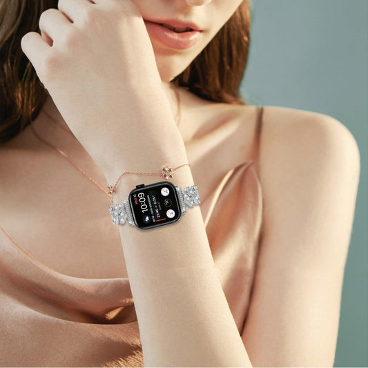 7-word Diamond-embedded Smart Watch Band - Aaryan Malik اريان مالك