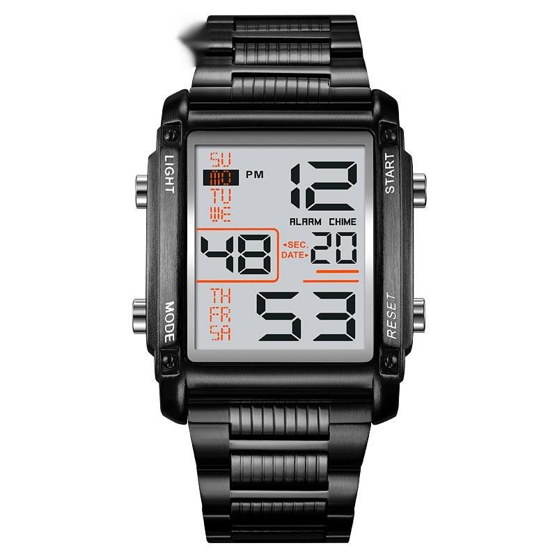 SKMEI Square Dial Fashion Practical Men's Electronic Sports Waterproof Date Display Electronic Watch - Aaryan Malik اريان مالك